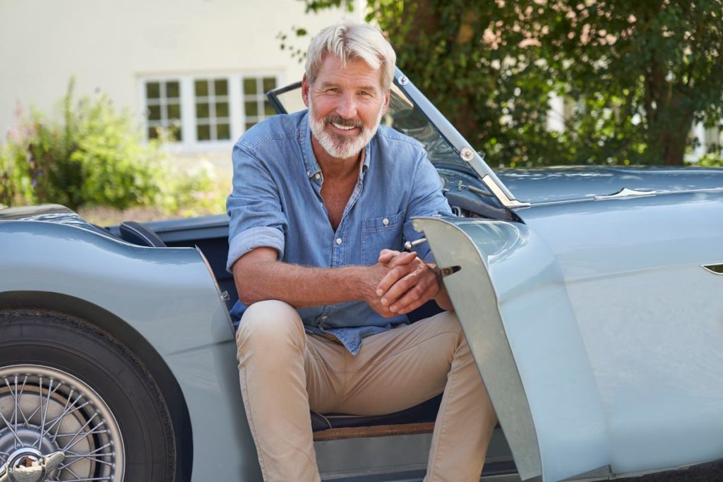 Man considers luxury senior living