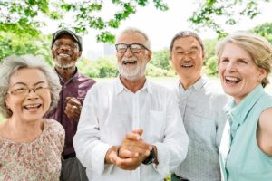 Older adults making friends in senior living