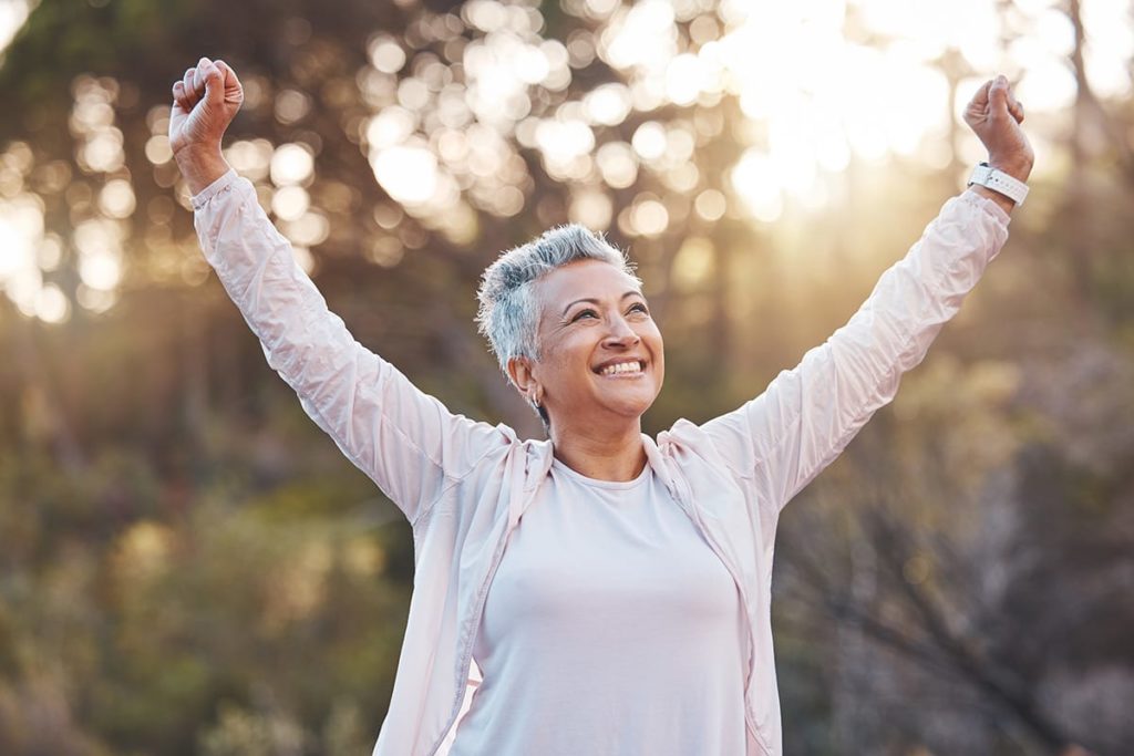 Older adult experiencing wellness in senior living