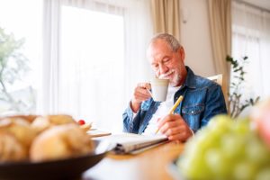 Older adult planning to engage in brain exercises for seniors