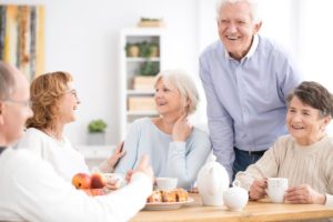 seniors in an independent living community