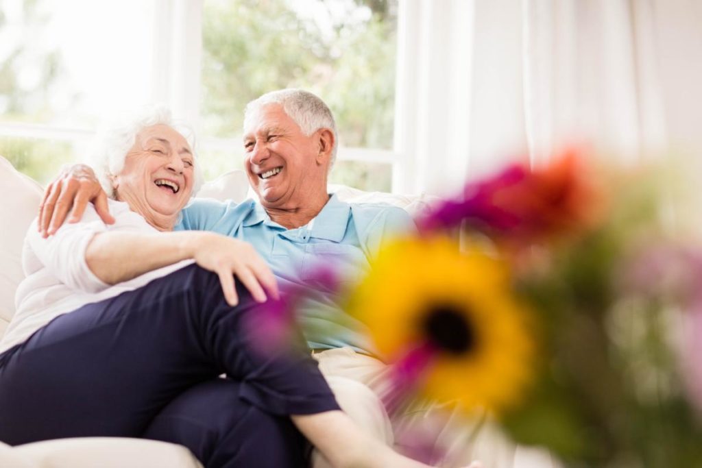 Couple enjoying senior living options