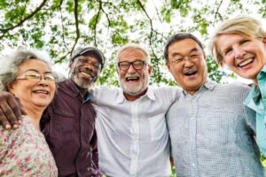 People in senior independent living