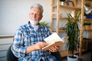 Man learning about improving memory in seniors