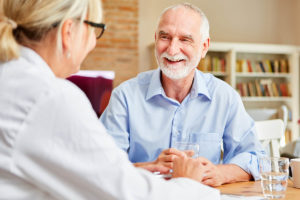 Man and woman in a member-focused assisted living community