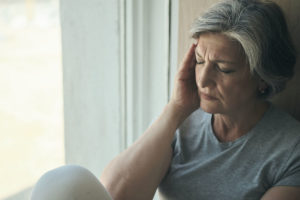 Woman experiencing early signs of memory loss