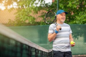 Man trying out fun outdoor hobbies for seniors