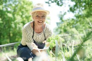 Person gardening, a popular spring activity for seniors