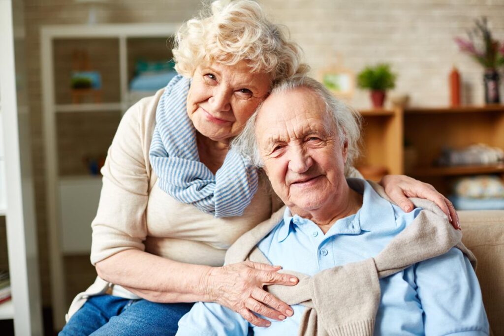 Two older adults celebrating World Parkinson's Day